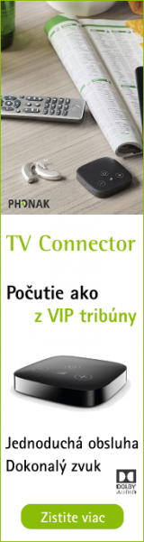 Načúvacie prístroje a počutie televízie - Phonak TV Connector